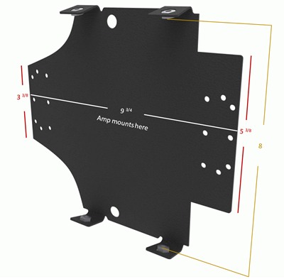 Road glide single amp rack - Road Glide 2015-Up