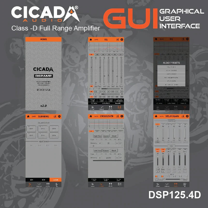 Cicada DSP 600D 4 channel amp with built in dsp dsp 600