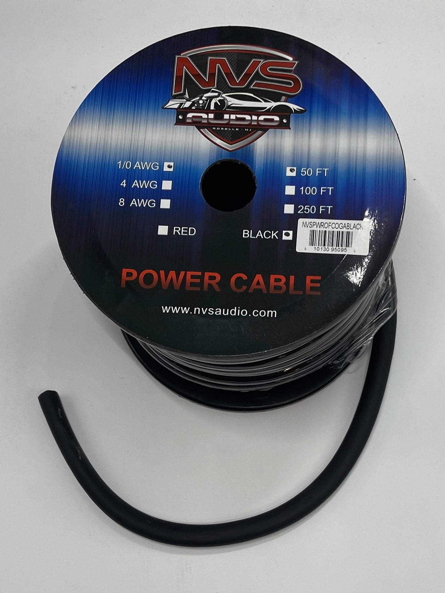 nvs audio 0 gauge spool ofc copper 50 feet power wire