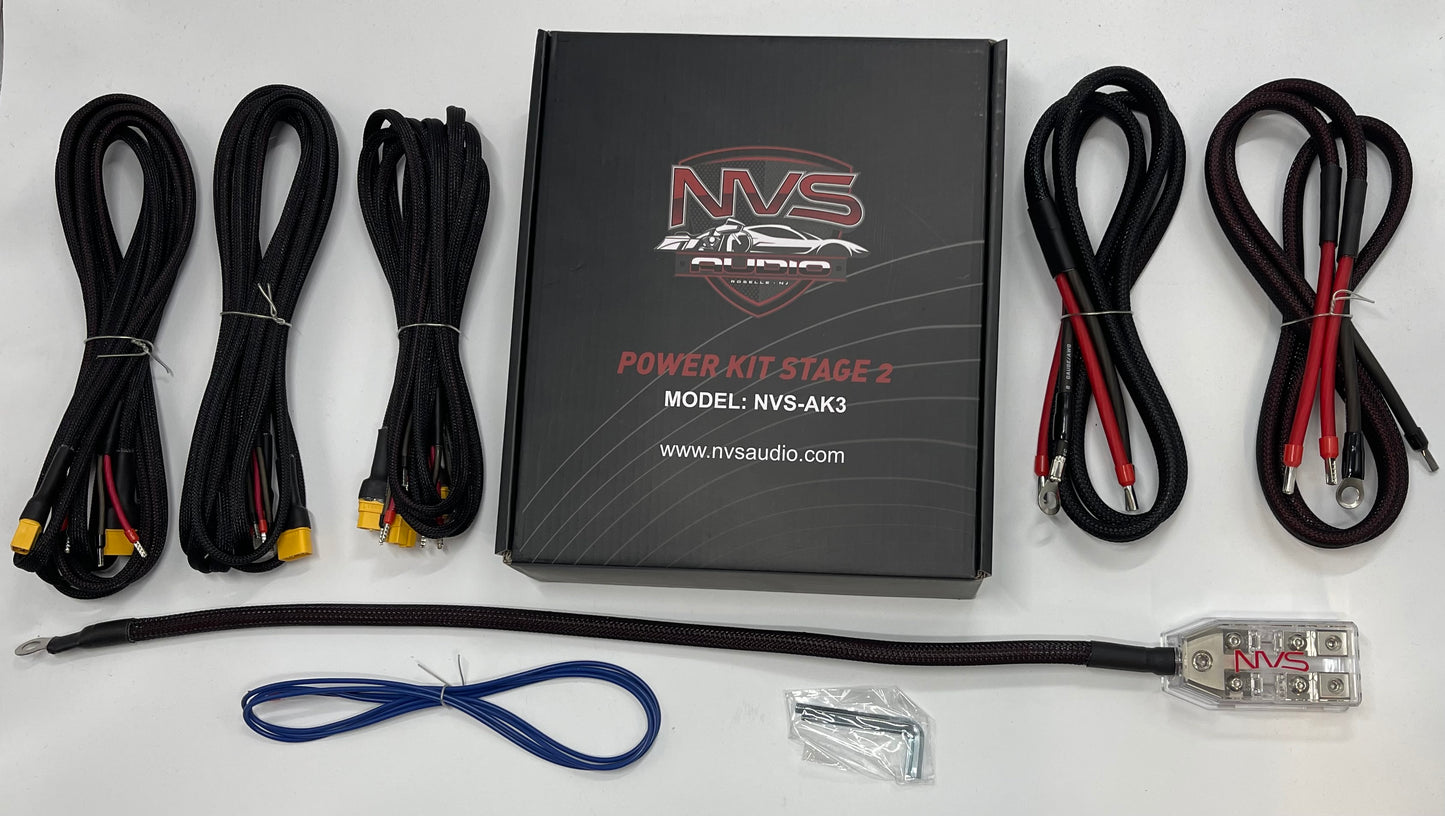 AK3 NVS Audio amp kit 3 ( 2 eight gauge runs )