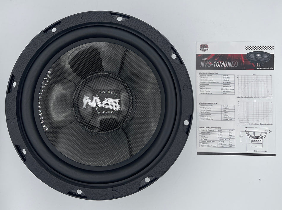 Nvs Audio 8 inch carbon fiber neo mid bass NVS 8mbneo